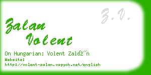 zalan volent business card